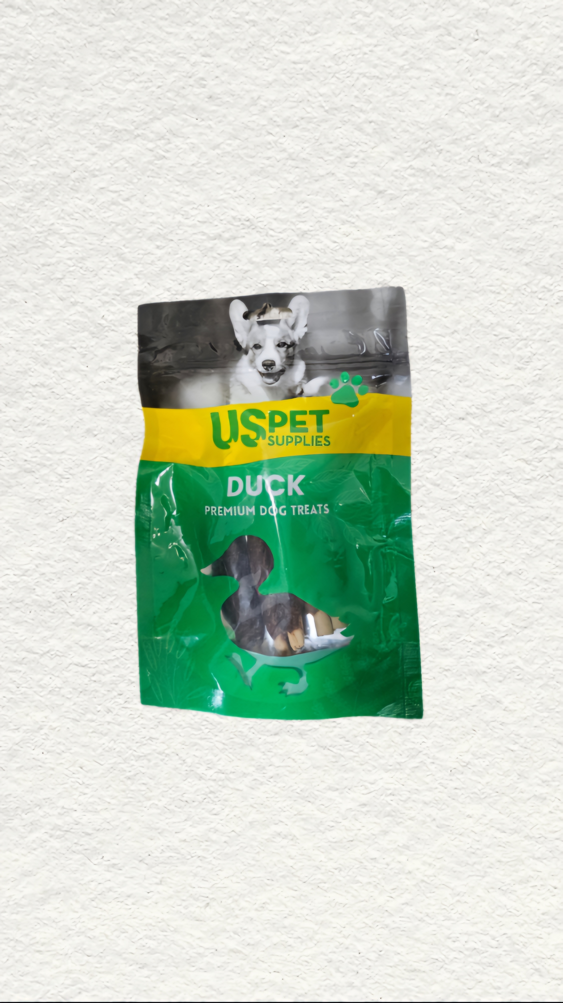 تشویقی مدادی دور گوشت سگ یو اس پت با طعم اردک US Pet Duck Meat وزن 100 گرم