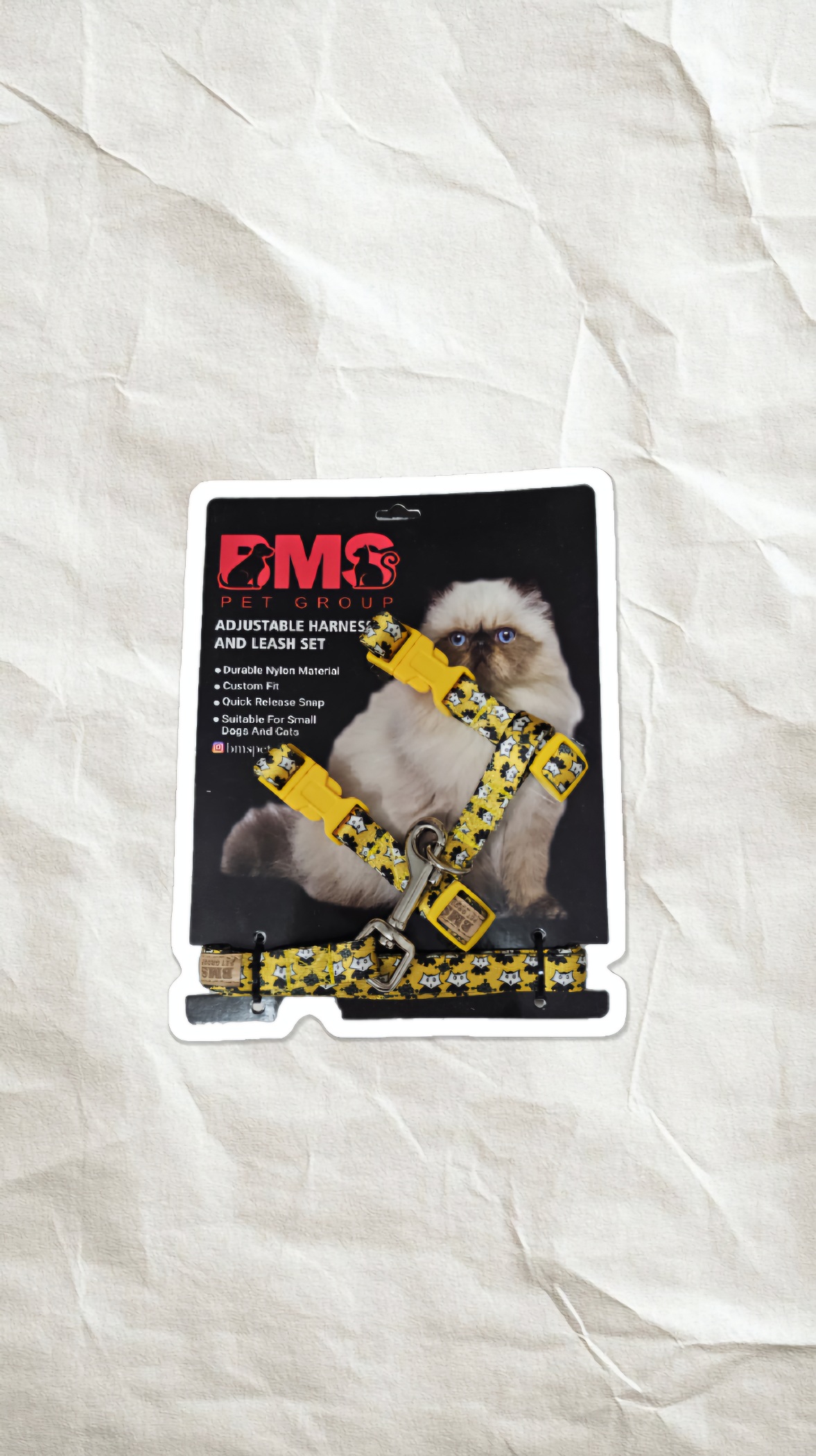 قلاده گردنی سینه ایی پرمیویم گربه سایز ۱ بی ام اس