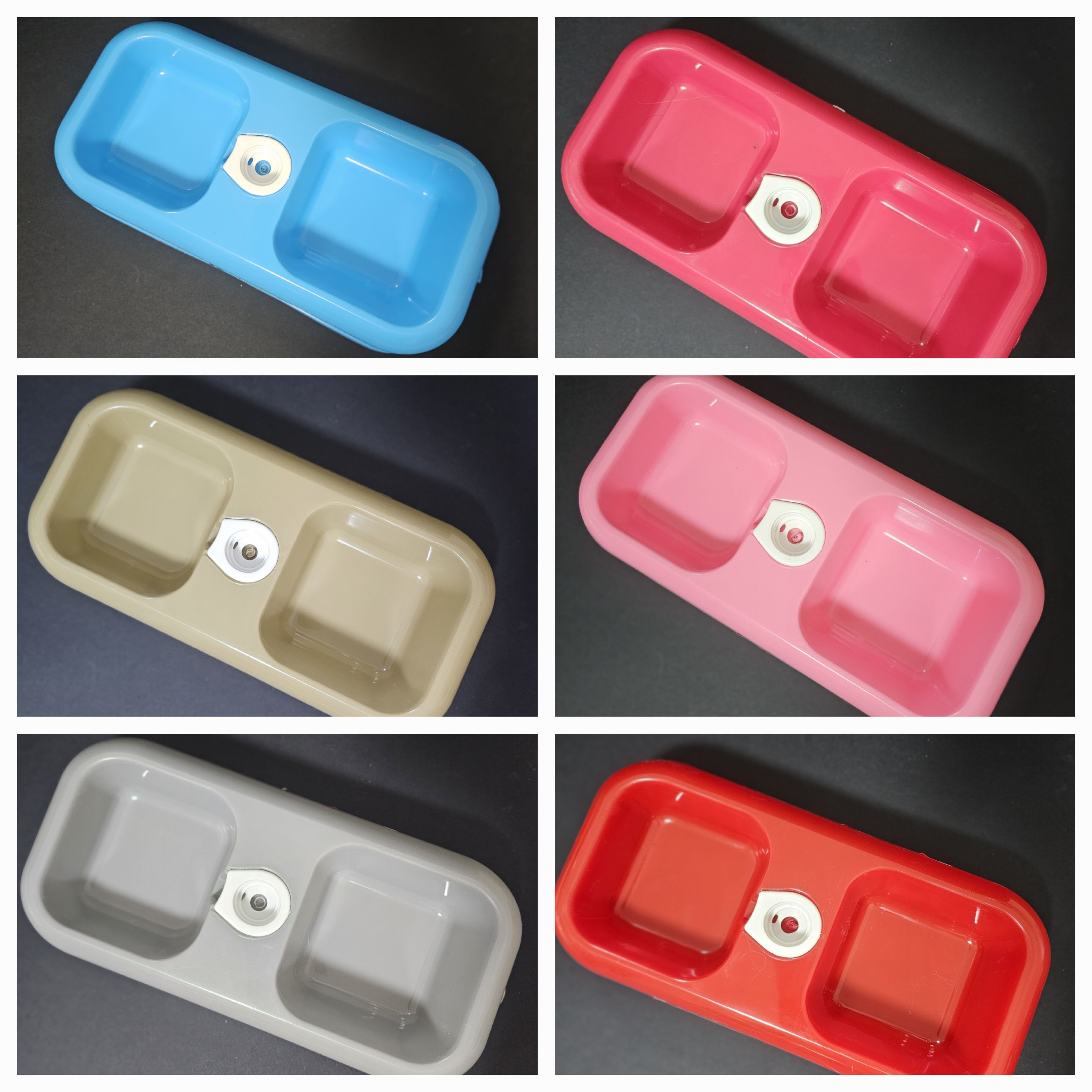 ظرف آب و غذا دو قلو مخزن دار (بطری خور)