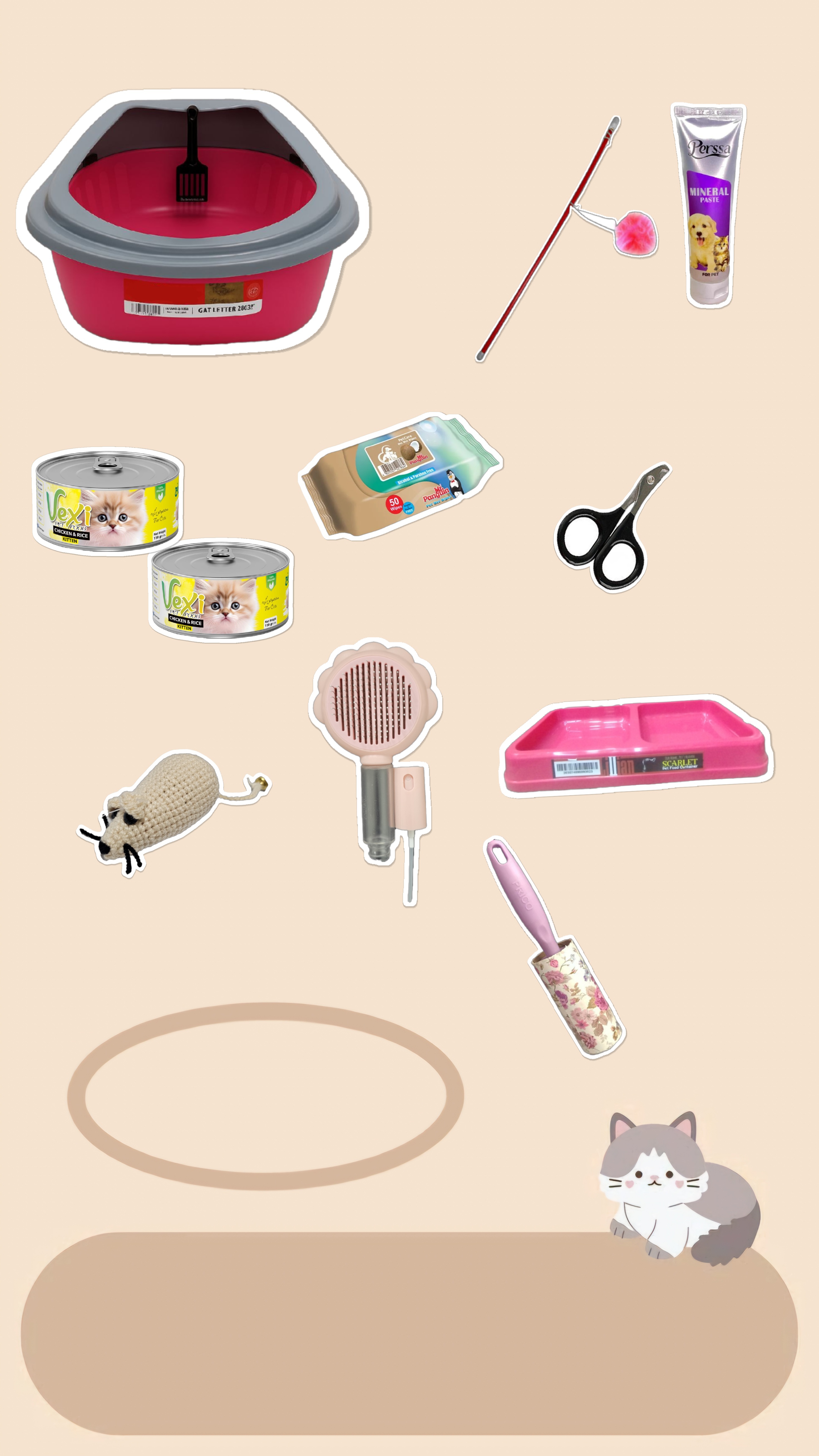 پک آماده بچه گربه نرمال