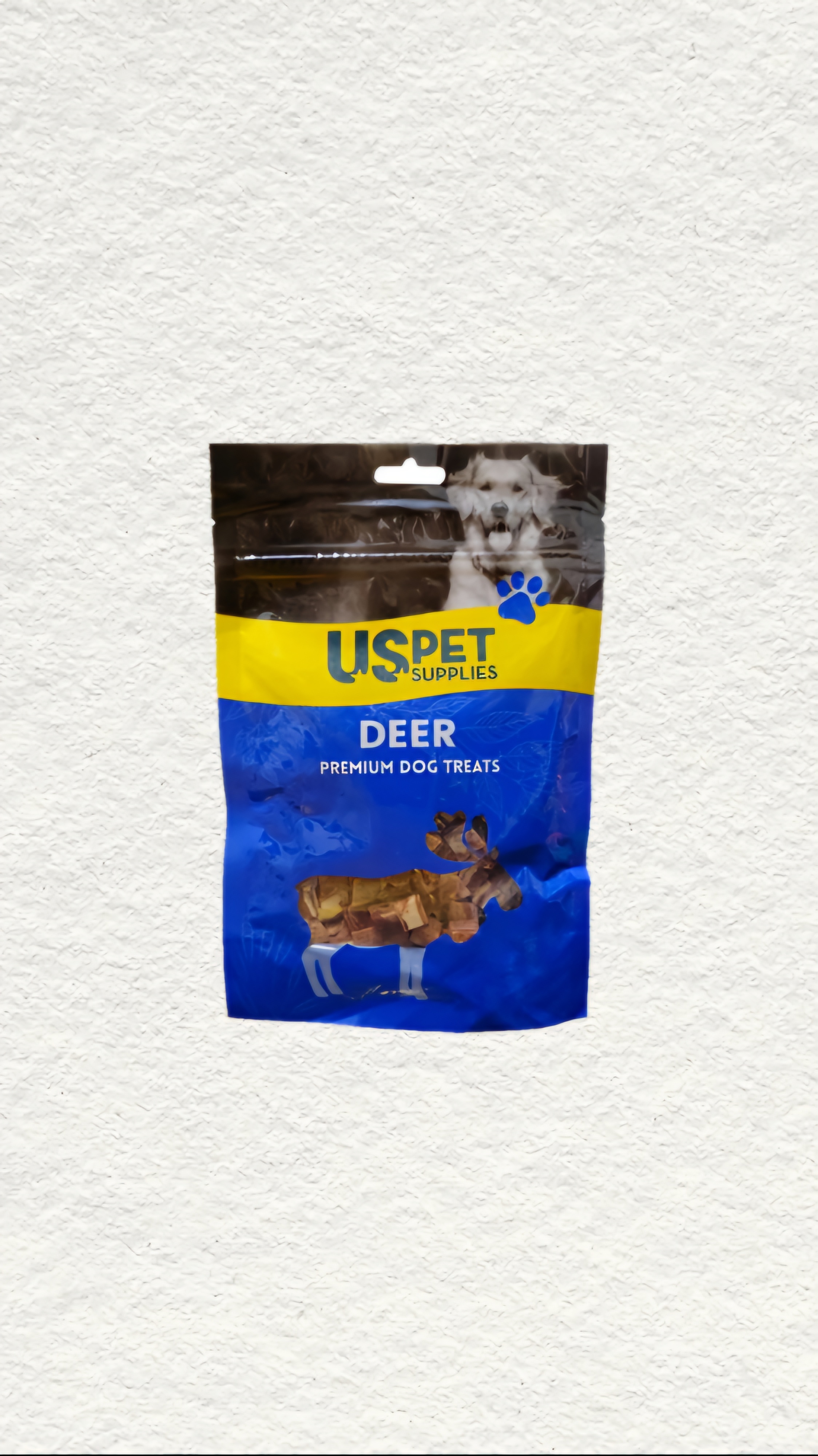 تشویقی سگ مدل مکعبی ساندویچی با طعم گوشت گوزن یو اس پت US pet deer meat وزن 100 گرم