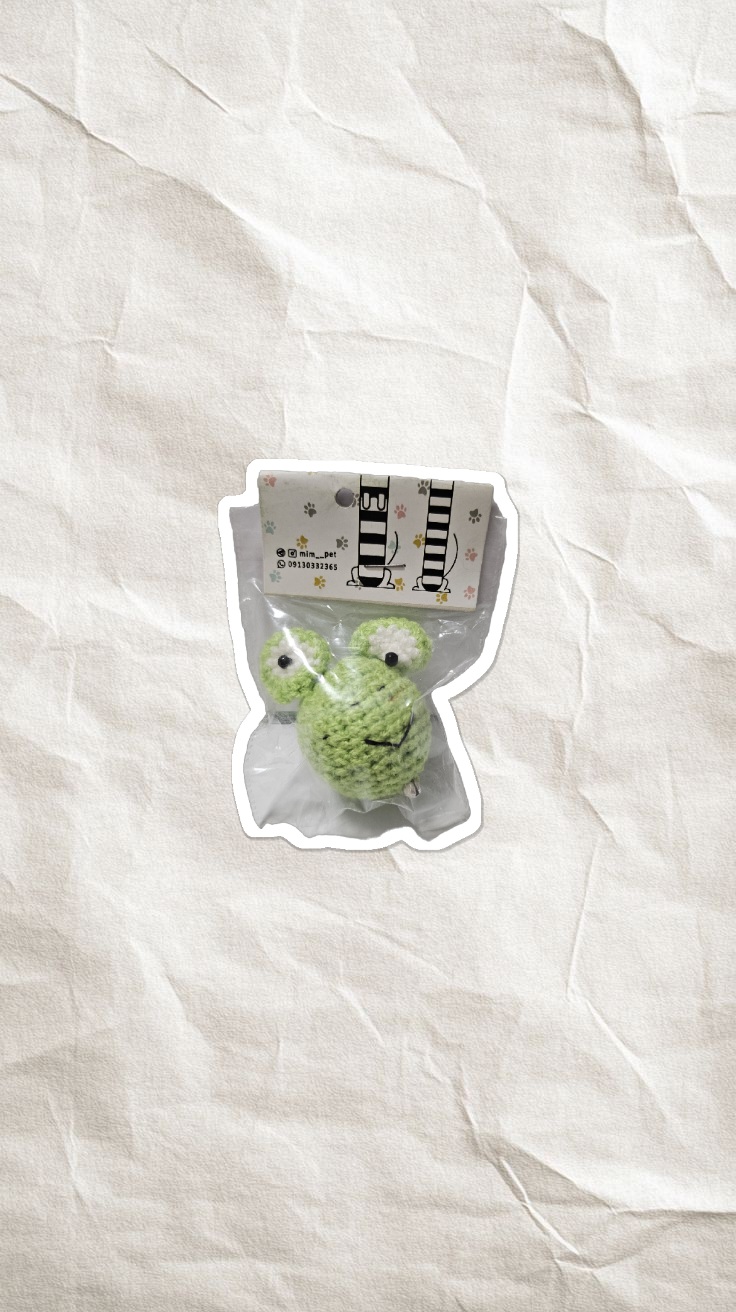 اسباب بازی بافتنی زنگوله دار قورباغه