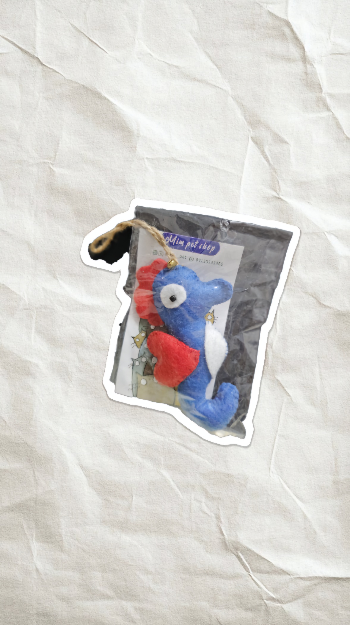 اسباب بازی نمدی بند دار اسب آبی