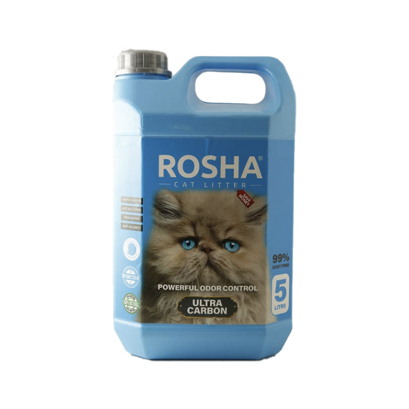 خاک گربه روشا گالنی اولترا کربن ۵ کیلوگرم