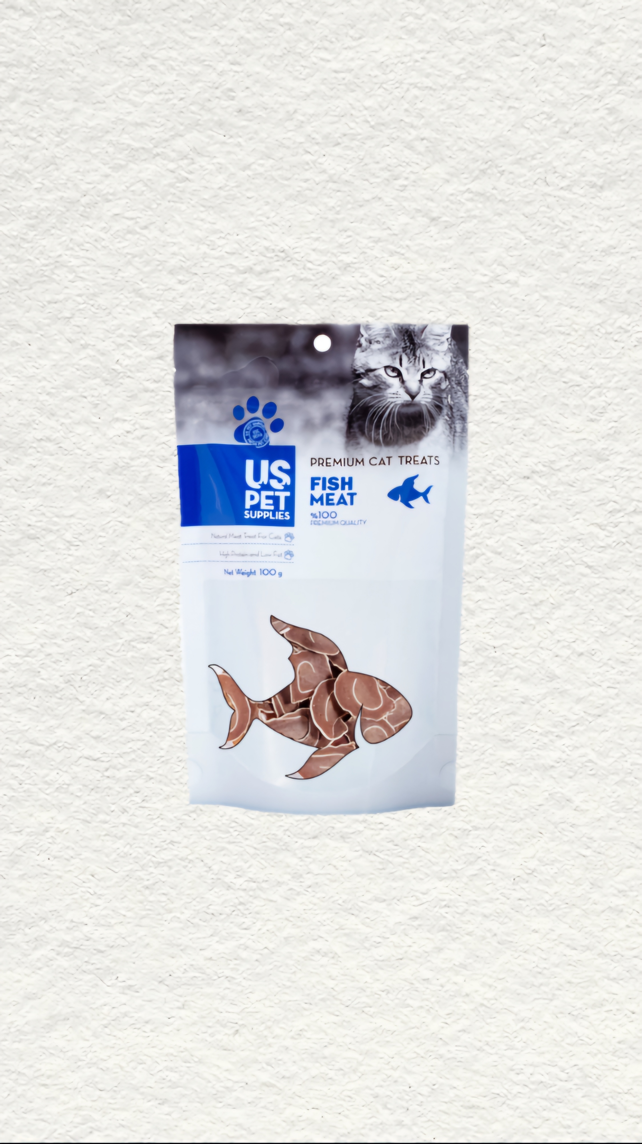 تشویقی گربه مدل سوشی با طعم ماهی تن یو اس پت US Pet Fish Meat وزن 100 گرم